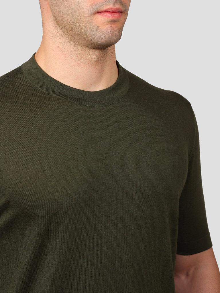 Svevo Girocollo 100% Cotone Supersoft Verde In Vendita