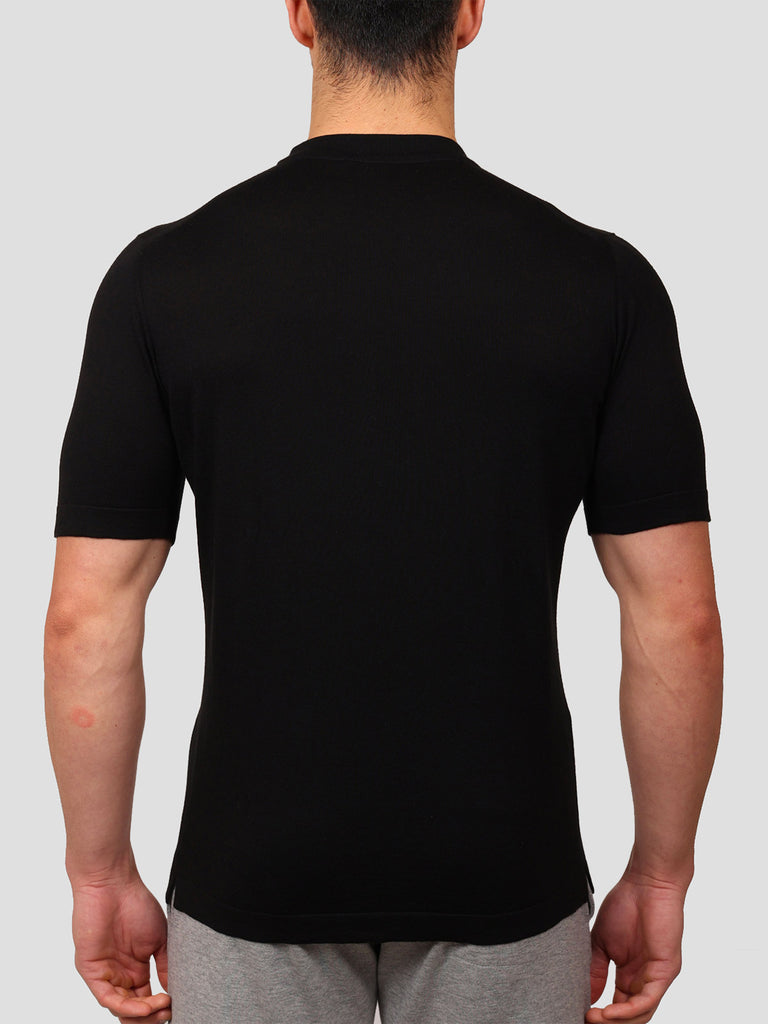 Svevo Girocollo 100% Cotone Supersoft Nero Saldi