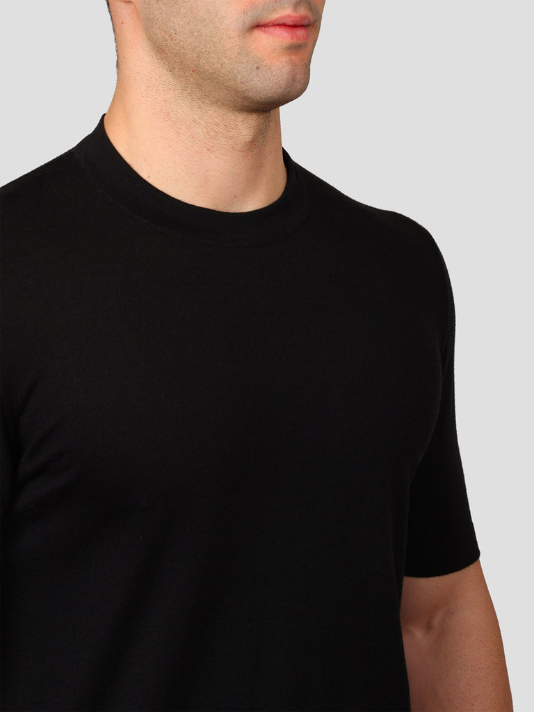 Svevo Girocollo 100% Cotone Supersoft Nero Saldi