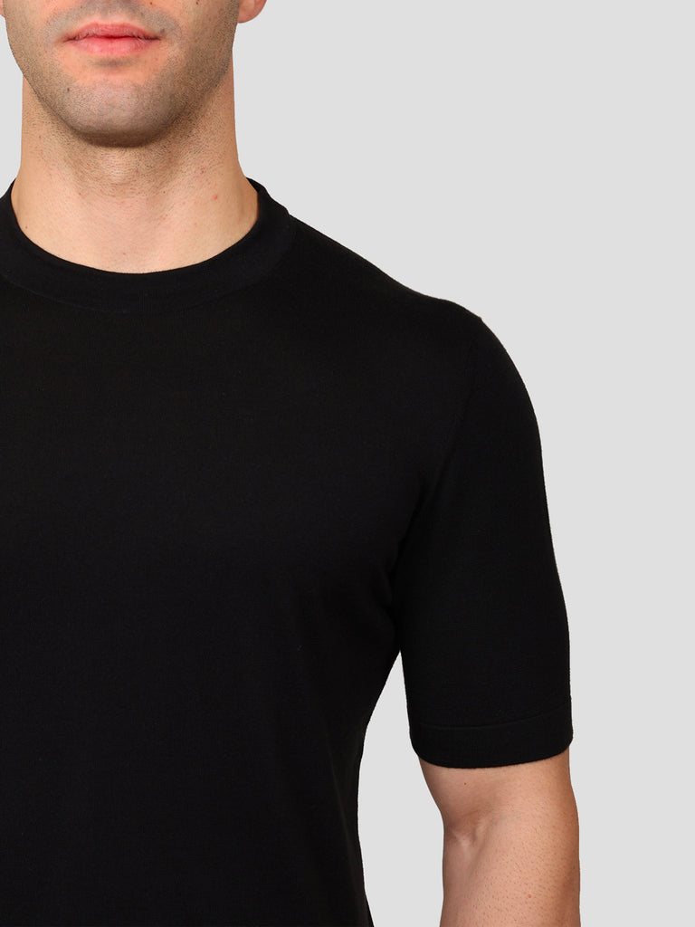 Svevo Girocollo 100% Cotone Supersoft Nero Saldi