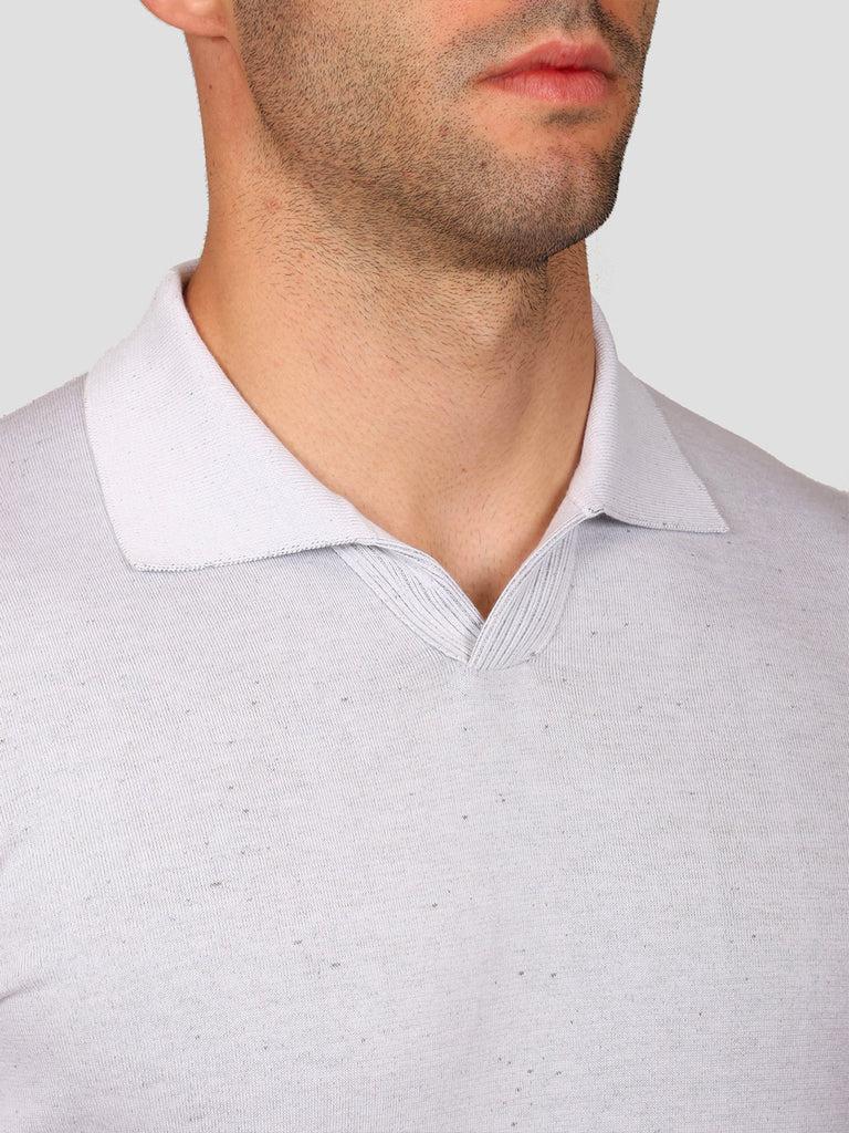 Svevo Maglia Scollo a V in Carbonio Bianca Vendite Flash