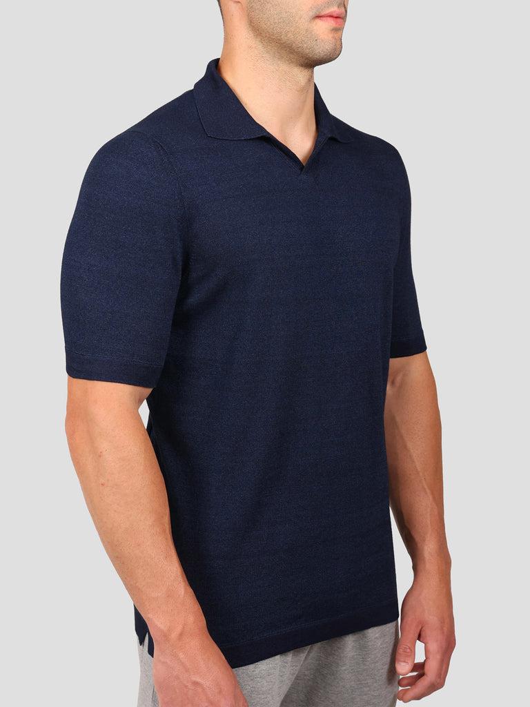 Svevo Maglia Scollo a V 100% Cotone Indaco Negozio