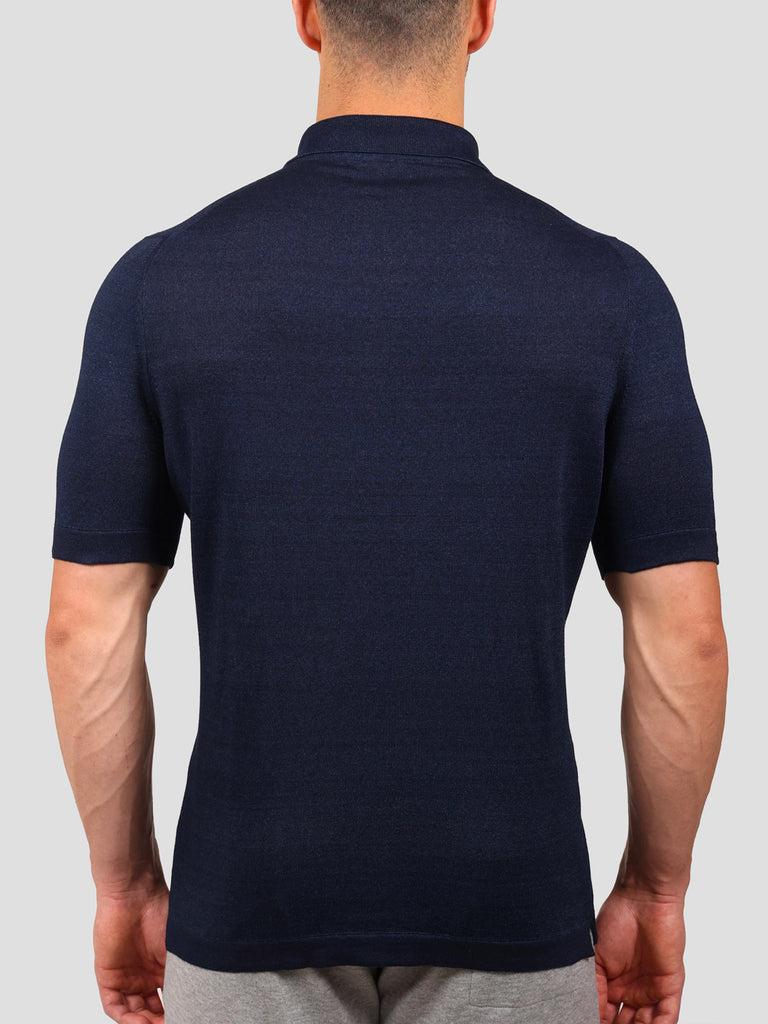 Svevo Maglia Scollo a V 100% Cotone Indaco Negozio
