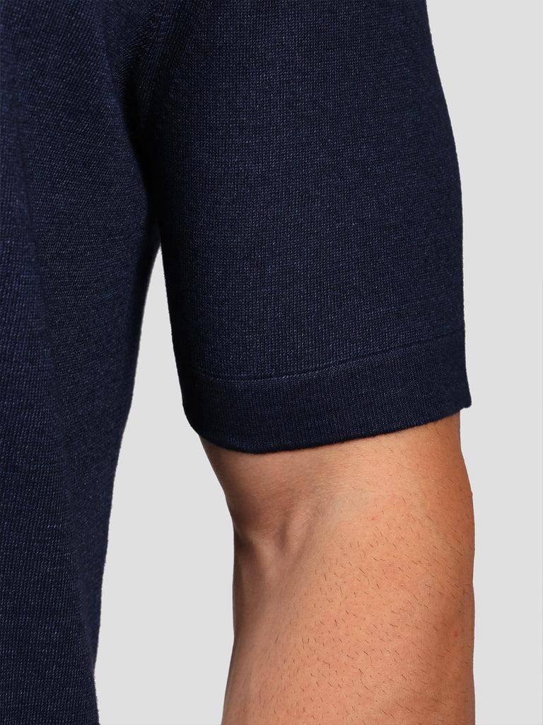 Svevo Maglia Scollo a V 100% Cotone Indaco Negozio