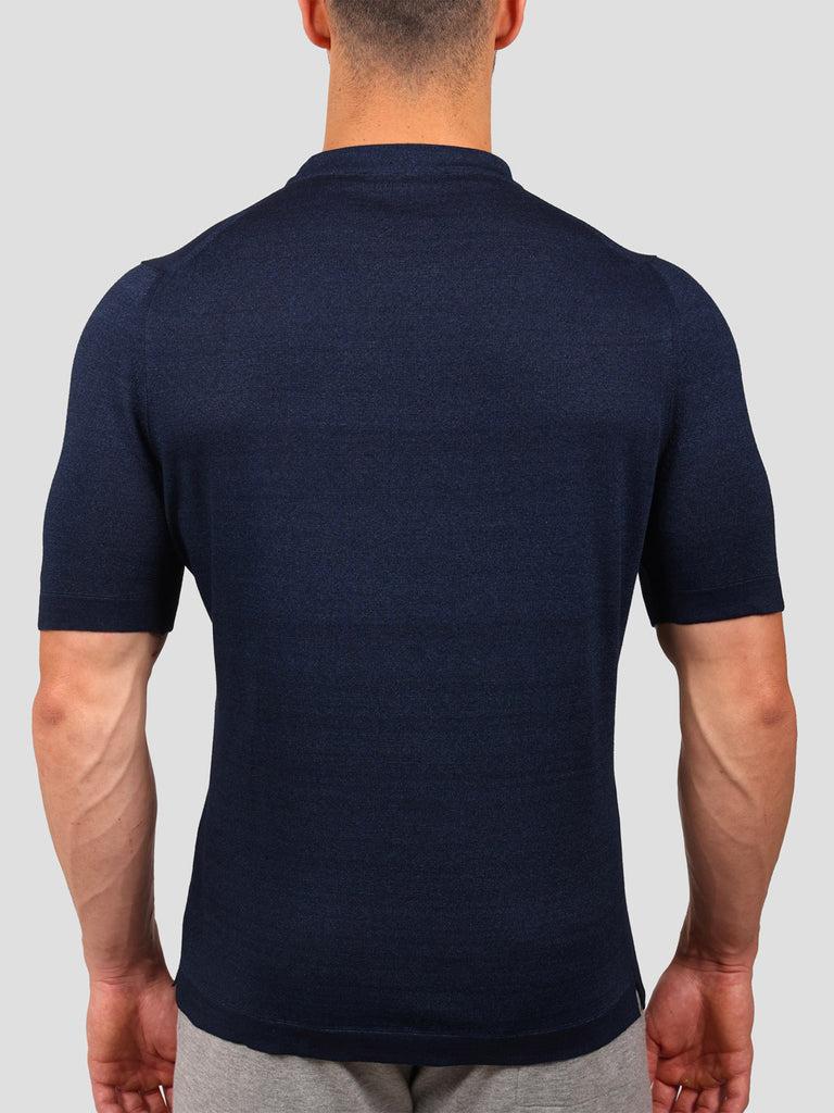 Svevo Maglia Girocollo 100% Cotone Indaco In Saldo