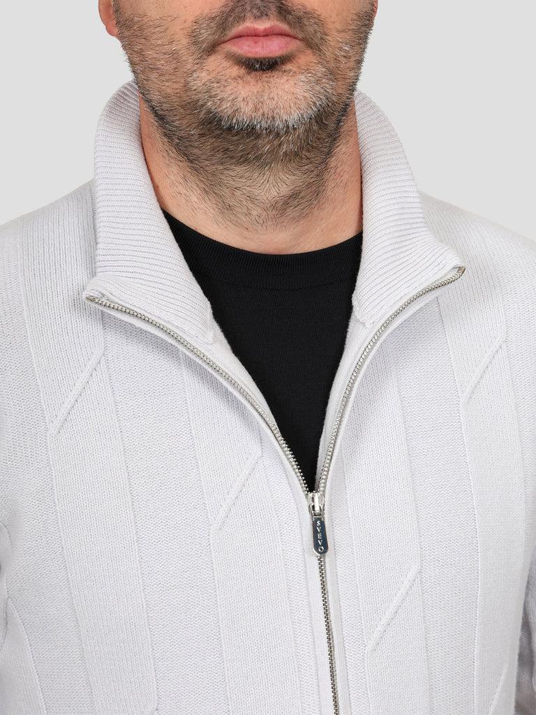 Svevo Giubbotto 100% Lana Grigio Chiaro Presa