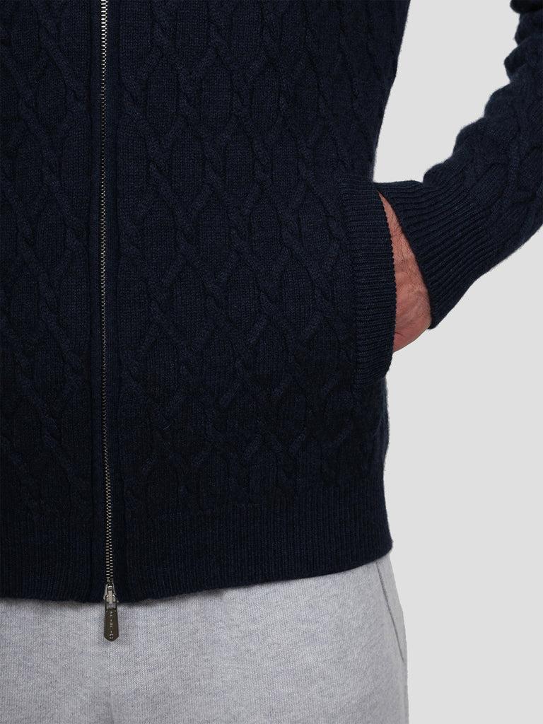 Svevo Giubbotto in Cashmere Blu Consegna Veloce