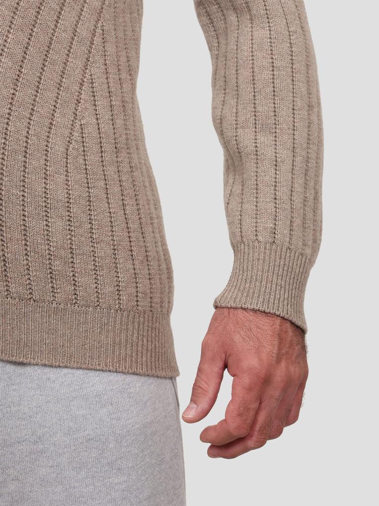 Svevo Lupetto con zip 100% Lana Marrone Prezzo Ridotto