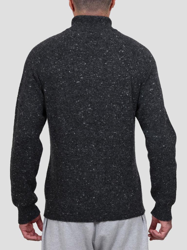 Svevo Lupetto con zip Lana Cashmere e Poliammide Antracite Sottocosto