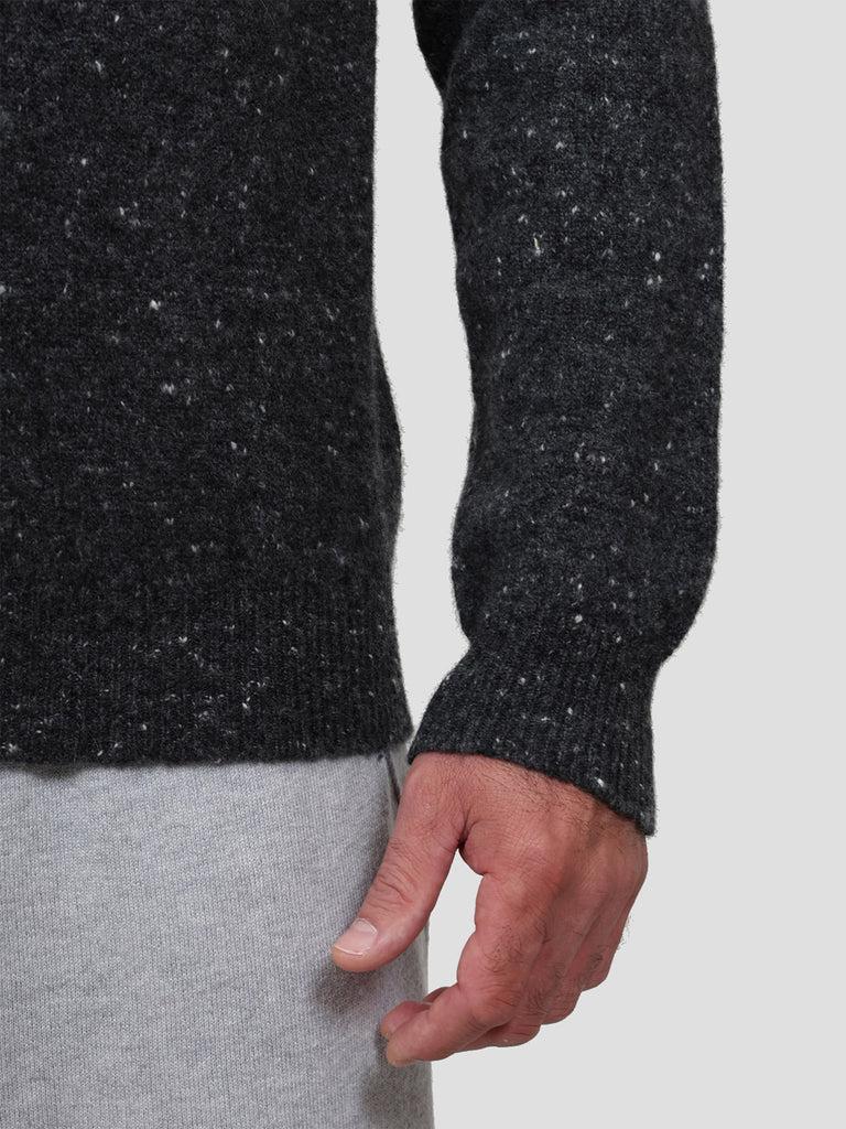 Svevo Lupetto con zip Lana Cashmere e Poliammide Antracite Sottocosto