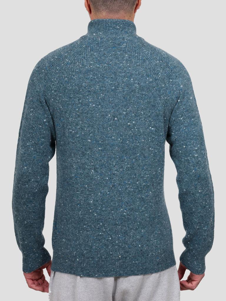 Svevo Lupetto con zip Lana Cashmere e Poliammide Blu Convenienza