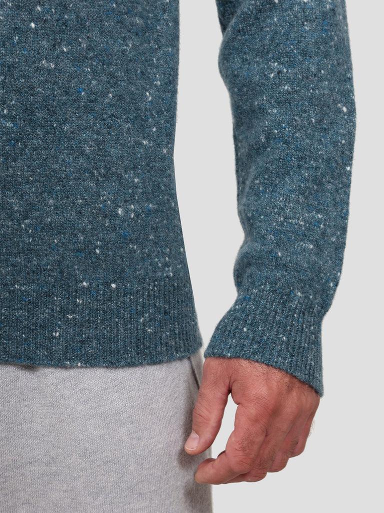Svevo Lupetto con zip Lana Cashmere e Poliammide Blu Convenienza