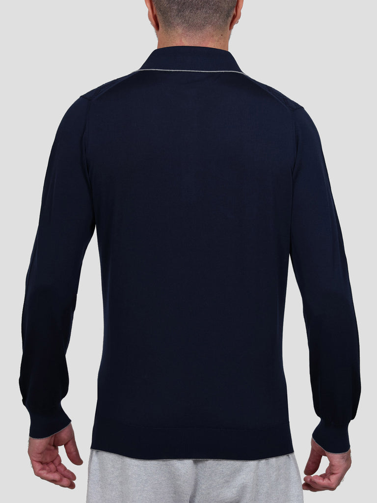 Svevo Maglia Polo Lana Merino Superfine 160's Blu Online