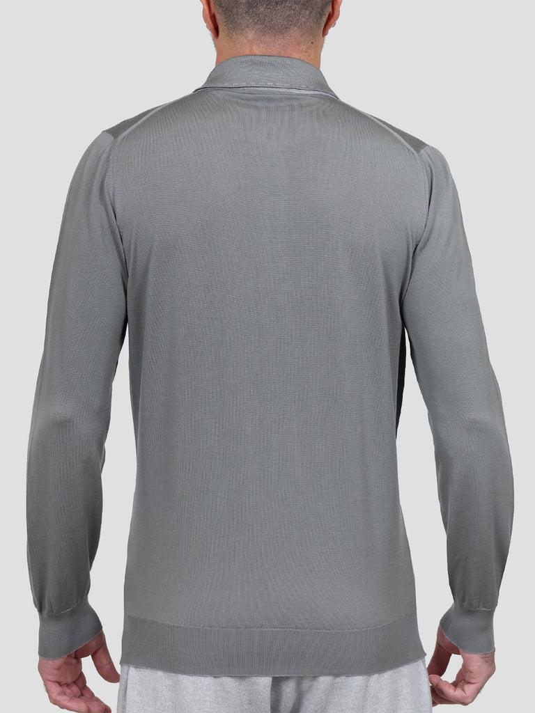 Svevo Maglia Polo Lana Merino Superfine 160's Grigia Outlet