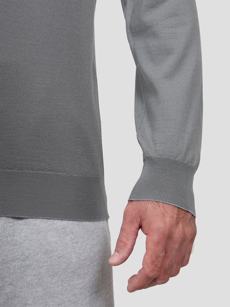 Svevo Maglia Polo Lana Merino Superfine 160's Grigia Outlet