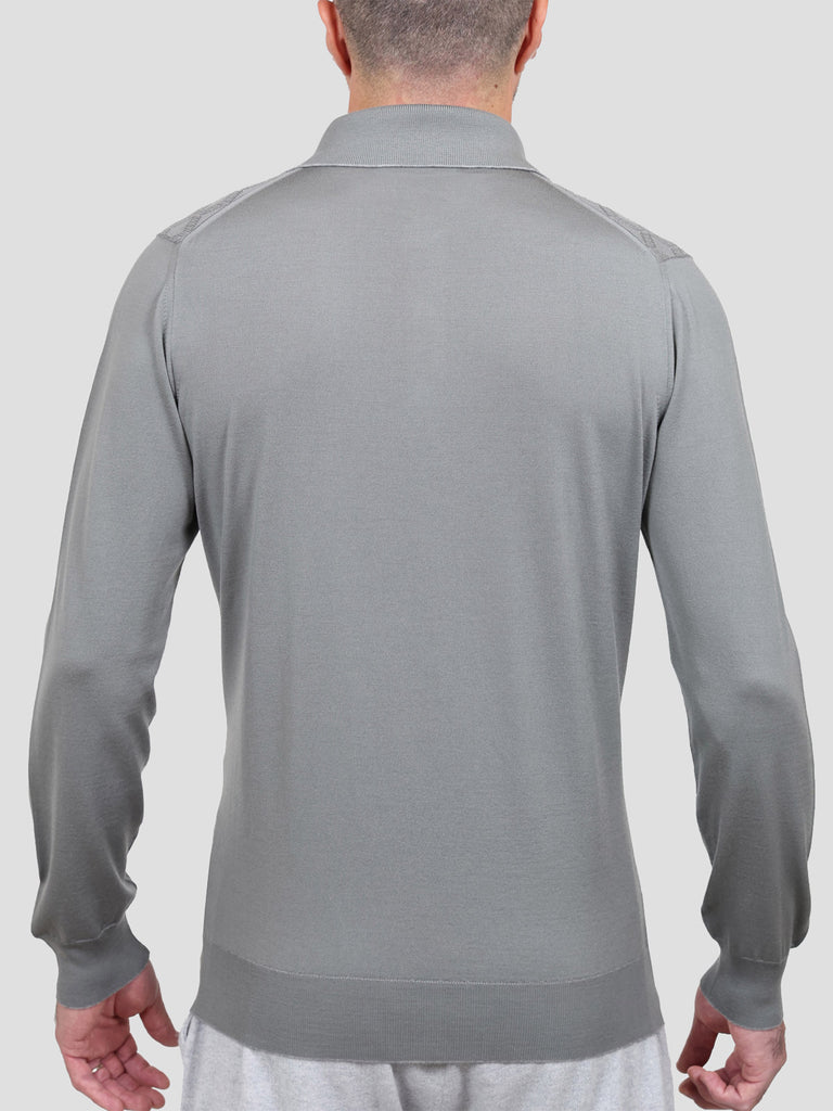 Svevo Maglia Polo Lana Merino Superfine 160's Grigia In Vendita