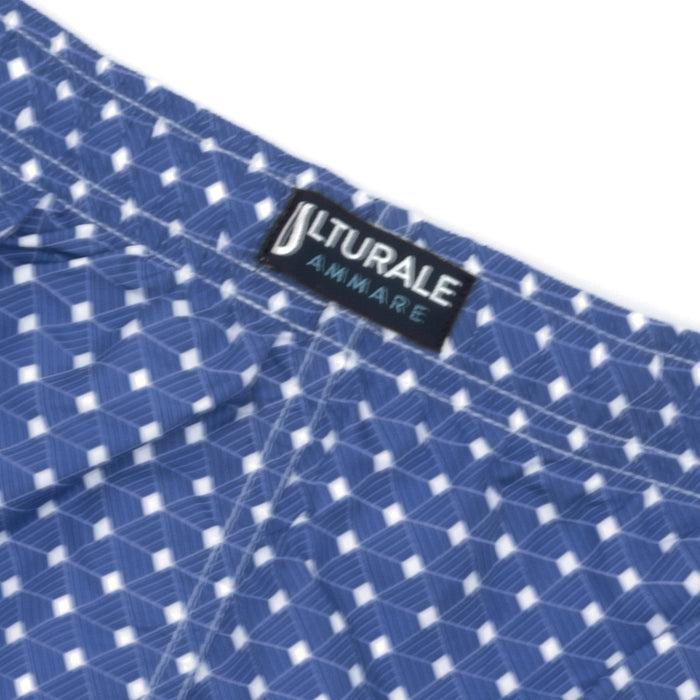 ﻿Ulturale Polo in spugna blu con logo Ulturale bianco in 100% cotone - Ulturale Spedizione Gratuita