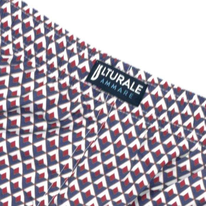 Ulturale Costume con pattern rombi blu bianco e rosso – Ulturale Sconto