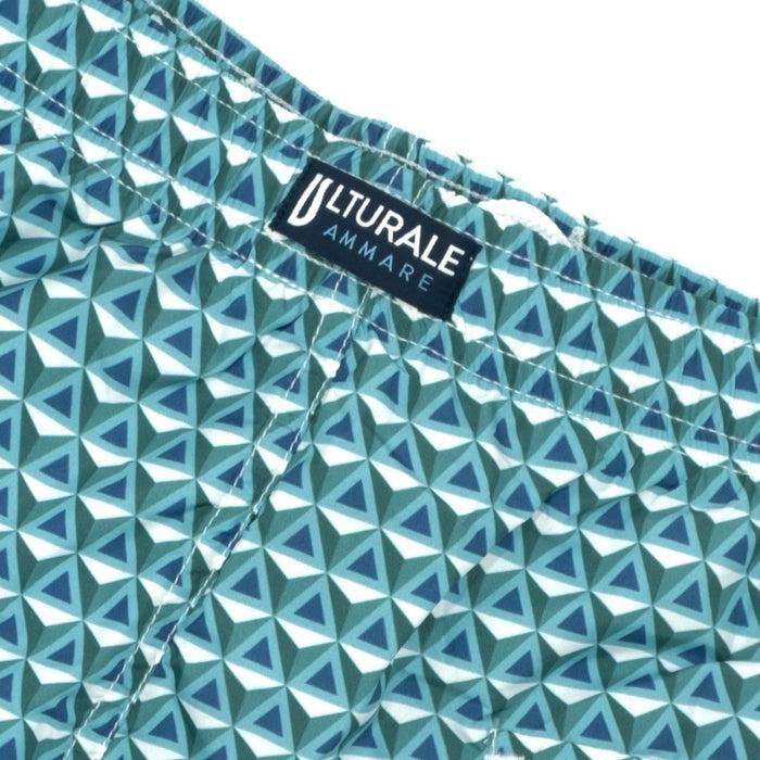 Ulturale Costume con pattern prisma verde azzurro e blu – Ulturale Offerta