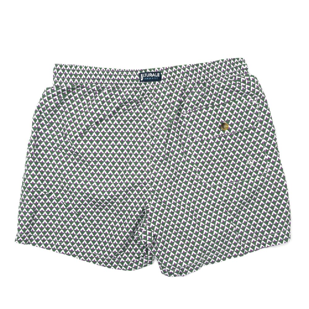 Ulturale Costume con pattern rombi verde bianco e viola – Ulturale Economico