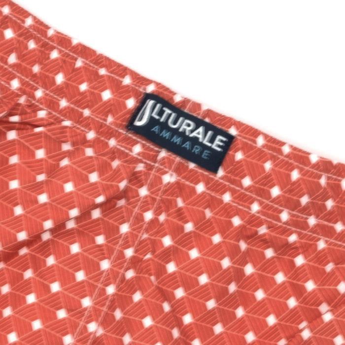 Ulturale Costume con pattern geometrico quadrato rosso e bianco – Ulturale Saldi