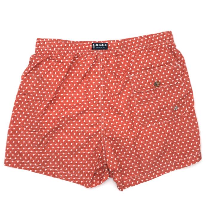 Ulturale Costume con pattern geometrico quadrato rosso e bianco – Ulturale Saldi