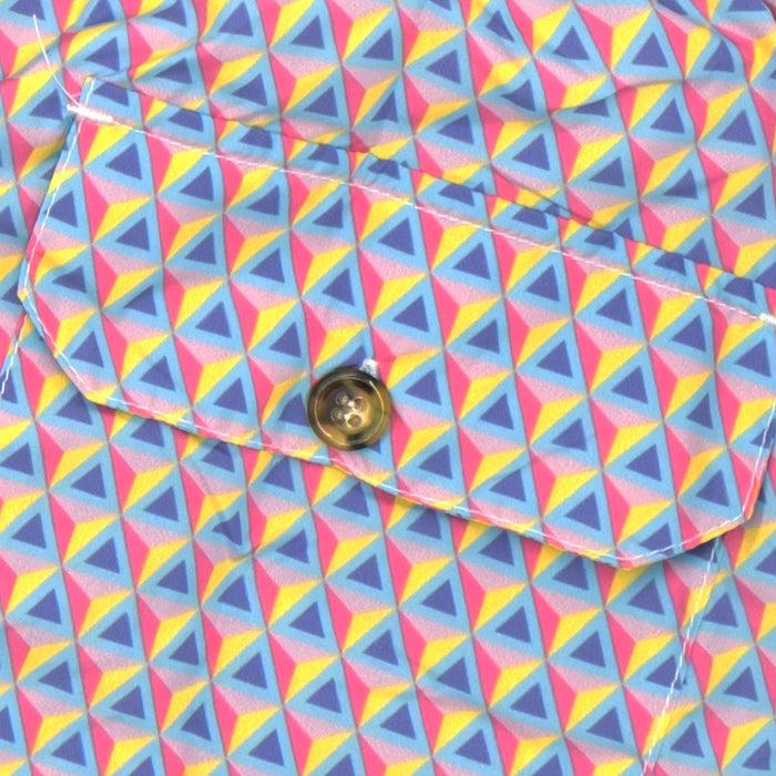 Ulturale Costume con pattern prisma rosa fuxia viola azzurro e giallo – Ulturale Italia