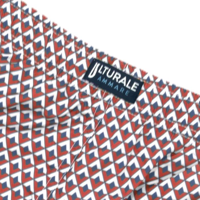 Ulturale Costume con pattern rombi rosso bianco e blu – Ulturale Promozione