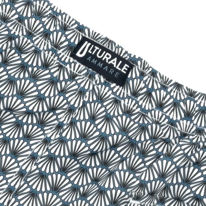 Ulturale Costume con pattern ventagli bianco e blu – Ulturale Spedizione Gratuita