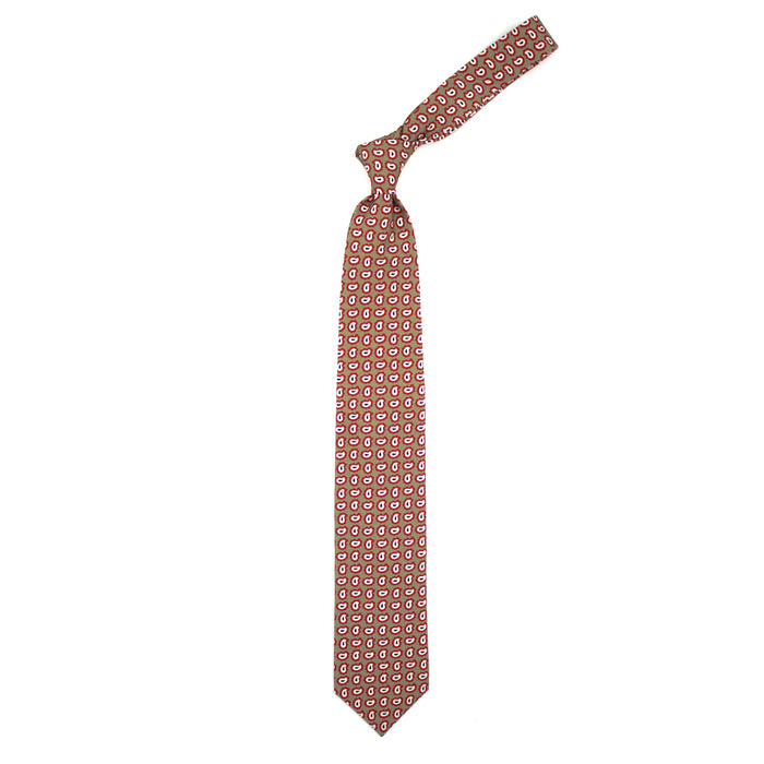 Ulturale Cravatta bordeaux con fiori beige blu e verdi - Ulturale Hotsell