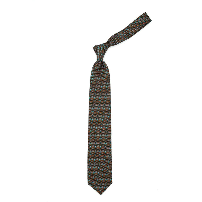 Ulturale Cravatta marrone con pattern astratto - Ulturale Vendita Calda