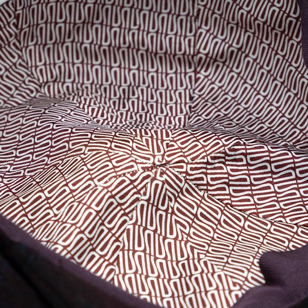 Ulturale Coppola 8 spicchi in lana con fantasia tartan bordeaux e fodera interna di seta con pattern Ulturale burgundy - Ulturale Vendita