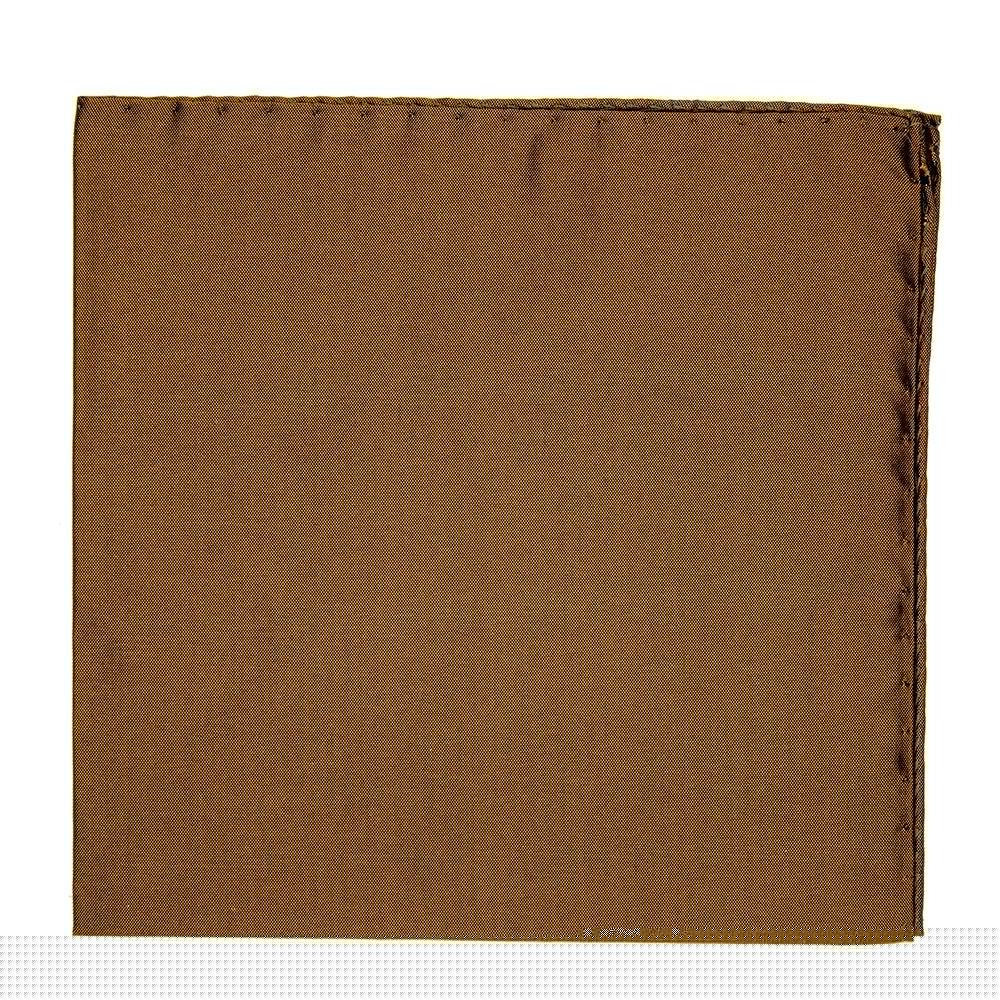 Ulturale Pochette tinta unita marrone chiaro in 100% seta - Ulturale Nuovo