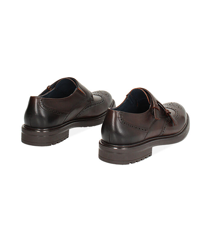Valerio 1966 Stringate monk-strap moro in pelle | Valerio 1966 Affare Del Giorno
