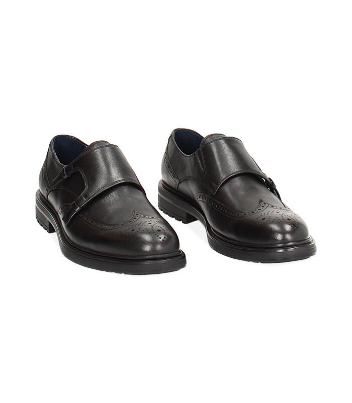 Valerio 1966 Stringate monk-strap nere in pelle | Valerio 1966 Prezzo Ridotto