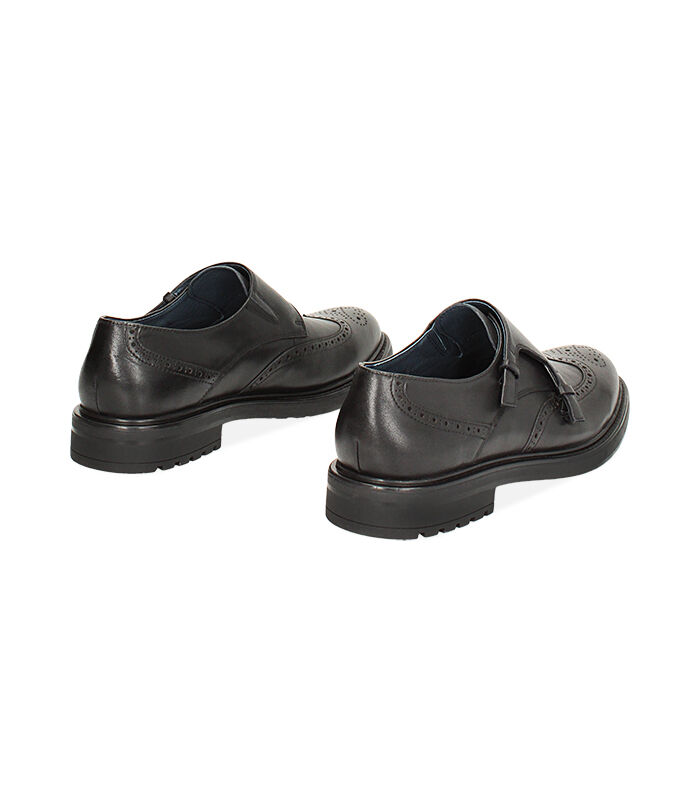 Valerio 1966 Stringate monk-strap nere in pelle | Valerio 1966 Prezzo Ridotto