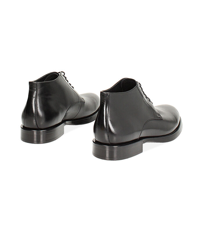 Valerio 1966 Polacchino stringato nero in pelle | Valerio 1966 Outlet