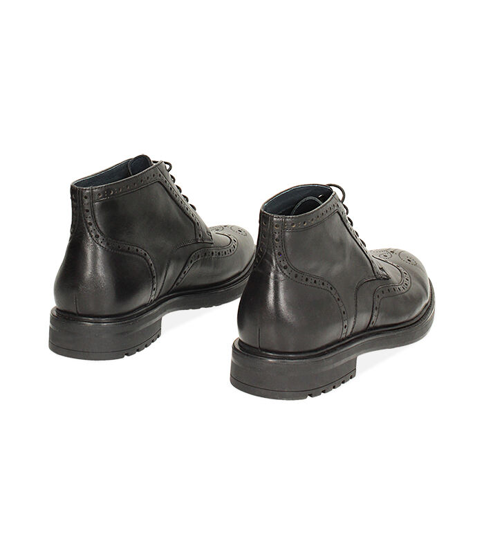 Valerio 1966 Polacchino stile oxford in pelle nero | Valerio 1966 Saldi