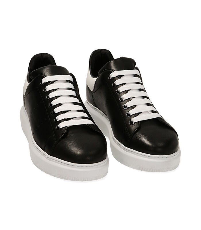 Valerio 1966 Sneakers uomo nero/bianco in pelle | Valerio 1966 Vendita
