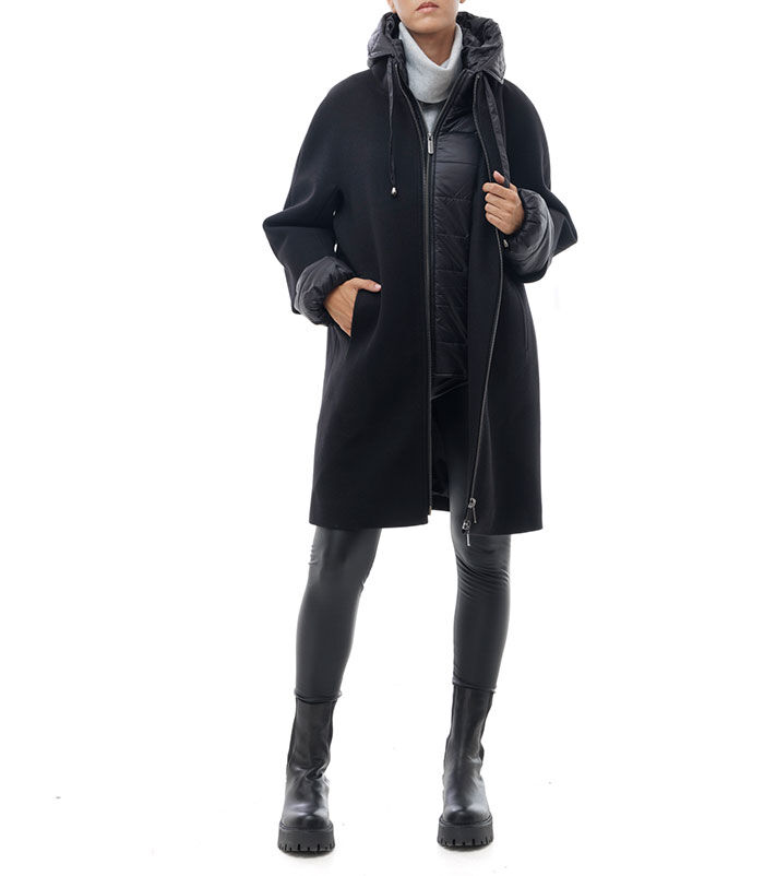 Valerio 1966 Cappotto nero sportivo | Valerio 1966 Outlet