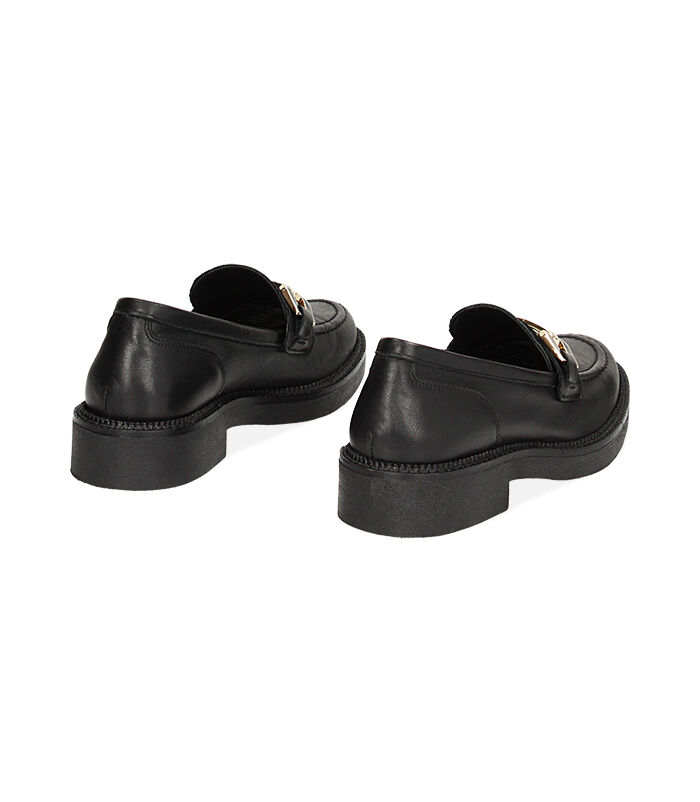 Valerio 1966 WOMEN SHOES MOCASSINS LEATHER NERO Offerta speciale