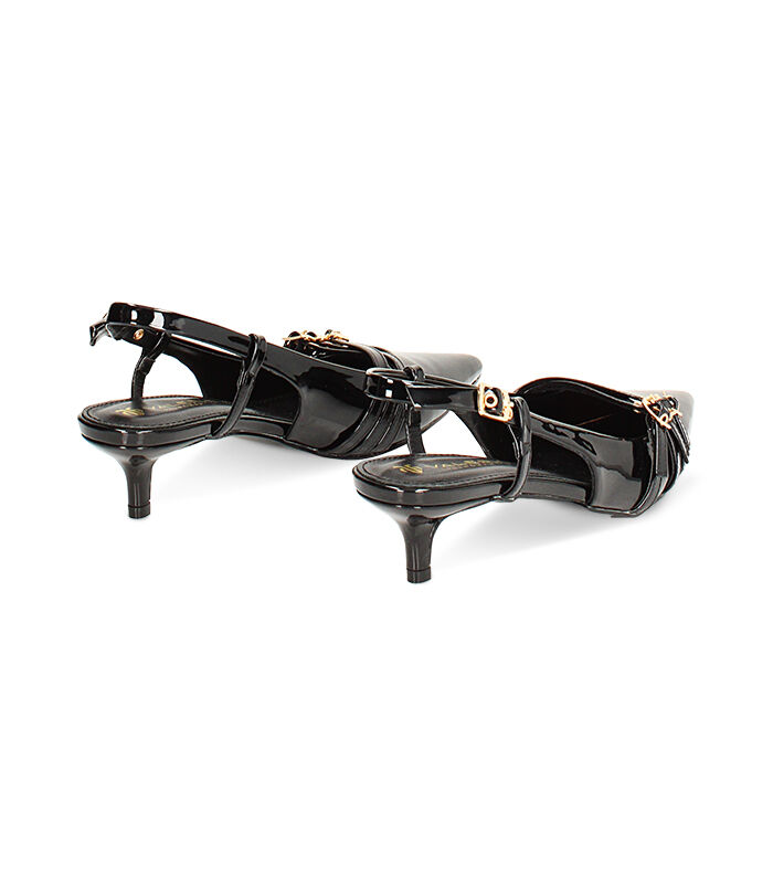 Valerio 1966 Décolleté slingback in vernice nero tacco 4 5 cm | Valerio 1966 Negozio