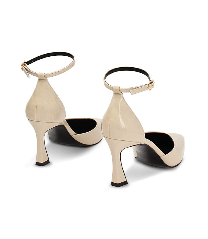 Valerio 1966 Décolleté open shank panna in naplak tacco 8 cm | Valerio 1966 Fino Al -60%