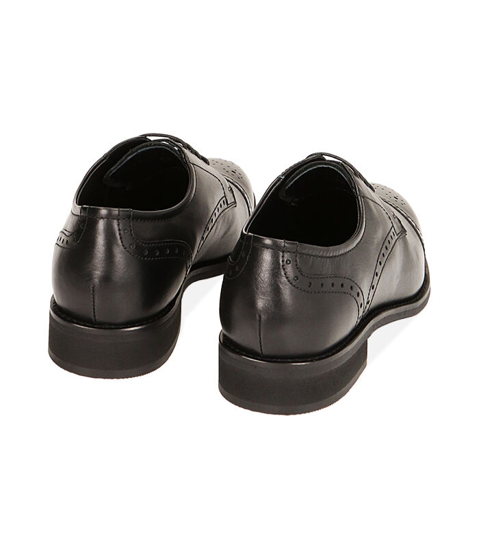 Valerio 1966 Stringata uomo nera in pelle traforata | Valerio 1966 Shopping Online