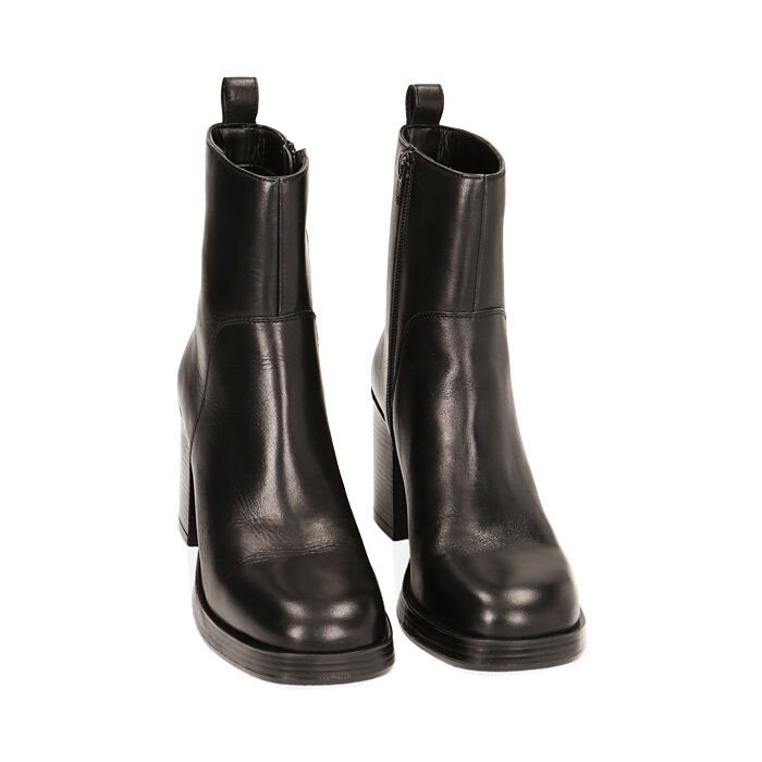 Valerio 1966 Stivaletti donna neri in pelle tacco 8 4 cm | Valerio 1966 Italia