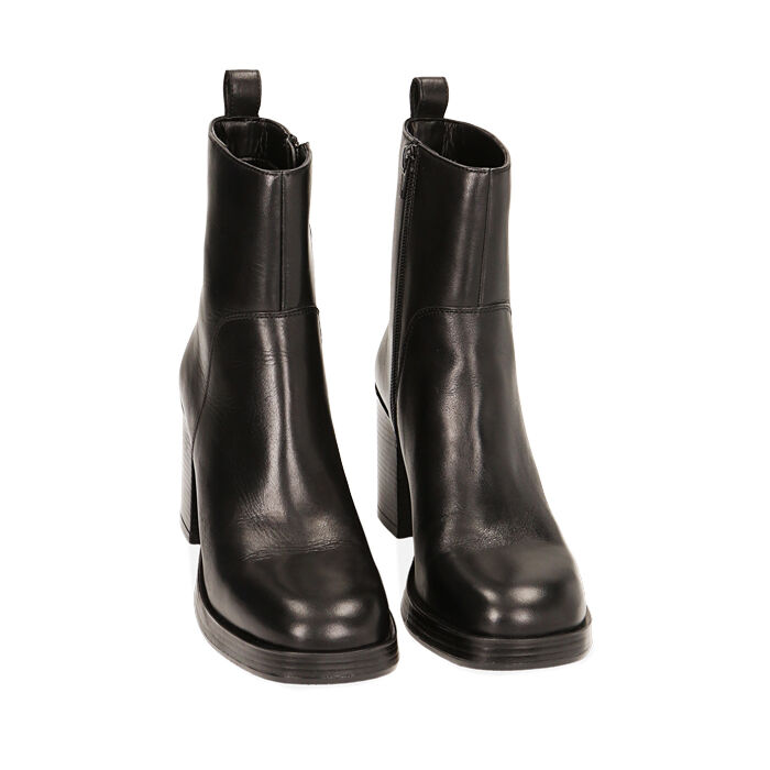 Valerio 1966 Stivaletti donna neri in pelle tacco 8 4 cm | Valerio 1966 Italia