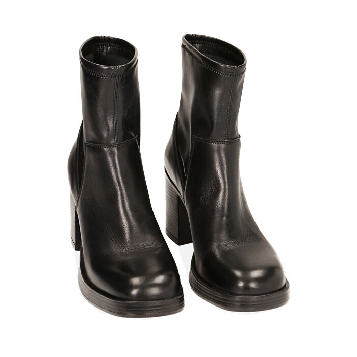 Valerio 1966 Stivaletti donna plateau neri in pelle tacco 8 4 cm | Valerio 1966 50% di sconto con spedizione gratuita