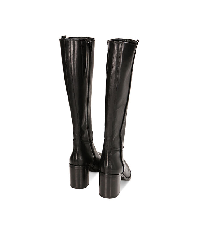 Valerio 1966 WOMEN SHOES BOOTS LEATHER NERO Nuovo
