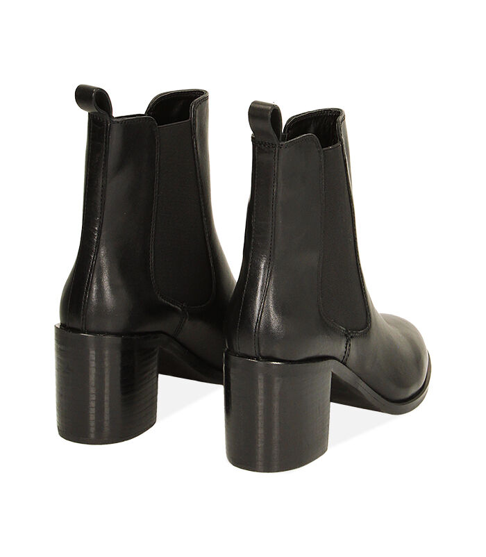 Valerio 1966 Stivaletti donna Chelsea neri in pelle tacco 7 7 cm | Valerio 1966 Vendita
