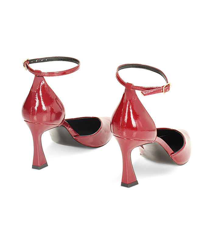 Valerio 1966 Décolleté open shank bordeaux in naplak tacco 8 cm | Valerio 1966 Novità